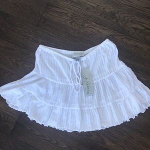 NWT White coverup skirt
